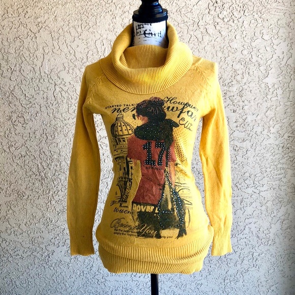 Lang Feng Fashion Graphic Sweater size Small - Picture 1 of 8